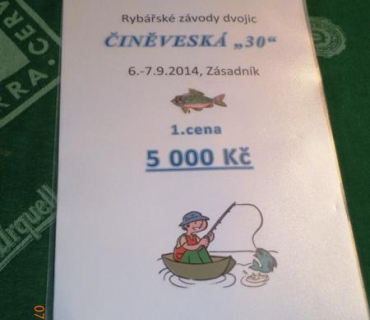 Rybářské závody třicítka od 6. do 7. září 2014
