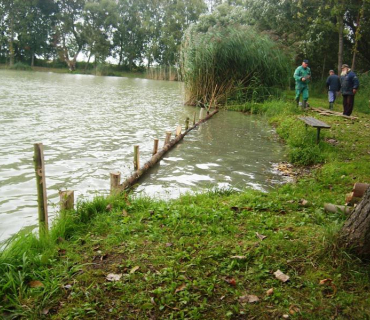 Brigáda členů OS Zásadník na rybníce Zásadník 14. září 2013