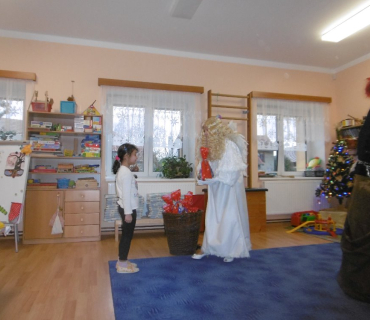 Návštěva Mikuláše, čerta a anděla v MŠ 5.12.2017